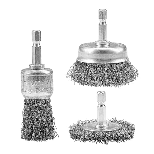 Hexagonal Shank Stahlbohrdrahtdrahtbürste Set Zum Klemmen Von 1/4 Zoll Elektrobohrer Effiziente Rostentfernung Hexagonal Shank Stahlbohrdrahtdrahtbürste Set Zum Klemmen Von 1/4 Zoll Elektrobohrer Effiziente Rostentfernung von NPXUAMTJ