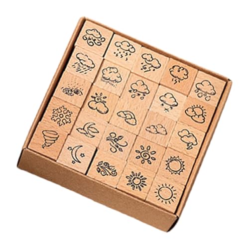 Holzstempel mit Wettermotiv, Vintage, Blume, Schmetterling, dekorativer Stempel für Kartenherstellung, Scrapbooking, Tagebuch, Kunstbedarf, Stempel, 25 Stück Holzstempel mit Wettermotiv, Vintage, Blume, Schmetterling, dekorativer Stempel für Kartenherstellung, Scrapbooking, Tagebuch, Kunstbedarf, Stempel, 25 Stück von NPXUAMTJ