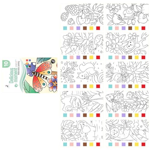 Kinder Sketch Book Aquarellmalerei Packs Pad Integrierte Farbkarten Absorptionsblätter Für Kreative Karten Kindermalerei Skizzenbuch Vorgefüllte Farben von NPXUAMTJ