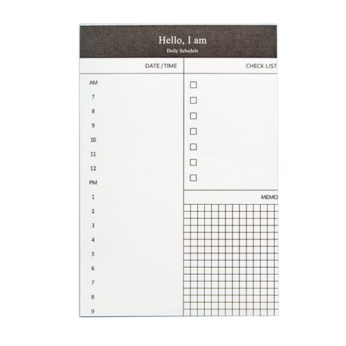 Kleine Notizbilder Daily Schedule Planer Kleines Notizbuch Tränenable 50 Blätter Unerlierter Taschenschriften Schreib Checkliste Notizbilder Professioneller Arbeitsplaner Planer von NPXUAMTJ