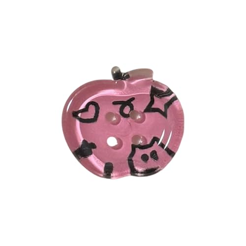 Knöpfe in Obstform, 20 mm, Acryl-Knöpfe, 4 Löcher, Nähknöpfe, für Kleidung, Nähen, Basteln, Stricken, Dekoration, 10 Stück Knöpfe in Obstform, 20 mm, Acryl-Knöpfe, 4 Löcher, Nähknöpfe, für Kleidung, Nähen, Basteln, Stricken, Dekoration, 10 Stück von NPXUAMTJ
