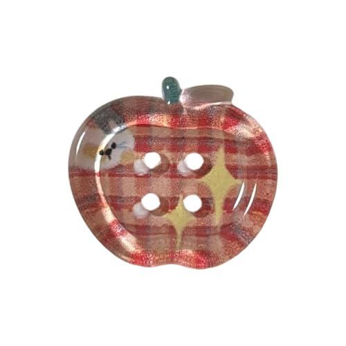 Knöpfe in Obstform, 20 mm, Acryl-Knöpfe, 4 Löcher, Nähknöpfe, für Kleidung, Nähen, Basteln, Stricken, Dekoration, 10 Stück Knöpfe in Obstform, 20 mm, Acryl-Knöpfe, 4 Löcher, Nähknöpfe, für Kleidung, Nähen, Basteln, Stricken, Dekoration, 10 Stück von NPXUAMTJ