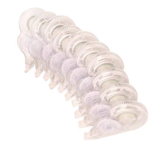 Korrekturroller, 8 m x 5 mm, schnell trocknend, insgesamt 80 m, für Schreiben, Tagebücher, Notizen, Hausaufgaben, Korrekturwerkzeug, 10 Stück von NPXUAMTJ
