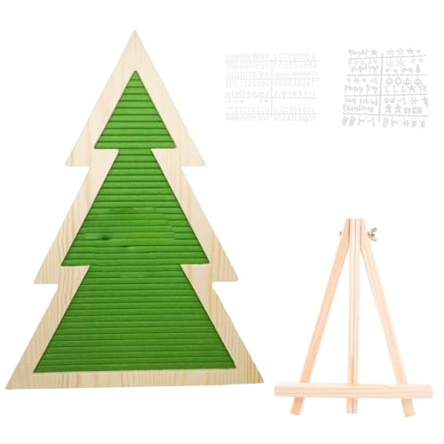 Kreative Buchstabentafel in Baumform, Filz, 170 wechselbare Buchstaben für individuelle Weihnachtsfeier von NPXUAMTJ
