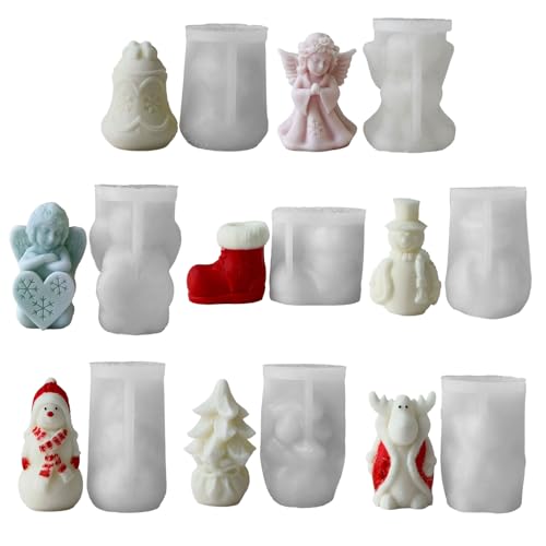 Kreative Silikonformen, Weihnachtsserie, Handarbeitszubehör, Seifenformen, Geschenk für Bastler Kreative Silikonformen, Weihnachtsserie, Handarbeitszubehör, Seifenformen, Geschenk für Bastler von NPXUAMTJ