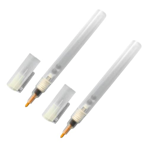 Leerer Farbstift, nachfüllbar, leere Marker, flache oder runde Spitze, leerer Stift zum Malen auf Holz, Stoff, Leinwand, Wand, Glas, breite Spitze, Marker, 2 Stück von NPXUAMTJ