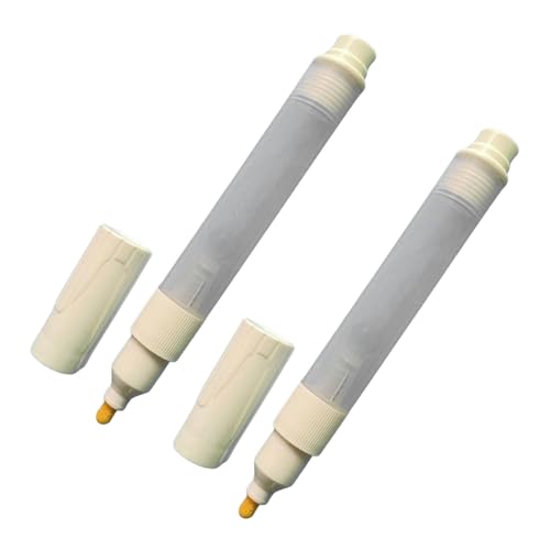 Leerer Farbstift, nachfüllbar, leere Marker, flache oder runde Spitze, leerer Stift zum Malen auf Holz, Stoff, Leinwand, Wand, Glas, breite Spitze, Marker, 2 Stück von NPXUAMTJ