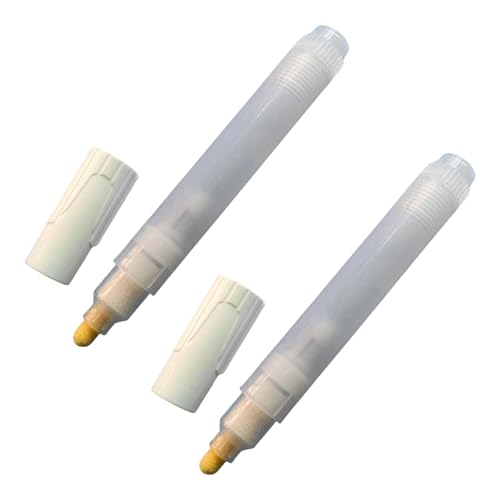 Leerer Farbstift, nachfüllbar, leere Marker, flache oder runde Spitze, leerer Stift zum Malen auf Holz, Stoff, Leinwand, Wand, Glas, breite Spitze, Marker, 2 Stück Leerer Farbstift, nachfüllbar, leere Marker, flache oder runde Spitze, leerer Stift zum Malen auf Holz, Stoff, Leinwand, Wand, Glas, breite Spitze, Marker, 2 Stück von NPXUAMTJ