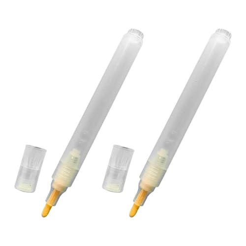Leerer Farbstift, nachfüllbar, leere Marker, flache oder runde Spitze, leerer Stift zum Malen auf Holz, Stoff, Leinwand, Wand, Glas, breite Spitze, Marker, 2 Stück von NPXUAMTJ