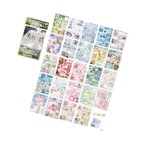 Mehrfarbiger Vorgegebener Scrapbooking Aufkleber Freundliches Haustier Mit Glitzernden Sand Visual Effekten K Stil Flüssigkeit Glitter Scrapbook Sticker von NPXUAMTJ