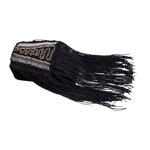Mehrzweck-Epaulette mit Quasten und Perlen, Nietenmuster für verschiedene Anlässe, Bühnenauftritte, formelle Anzug-Kleid-Dekorationen von NPXUAMTJ