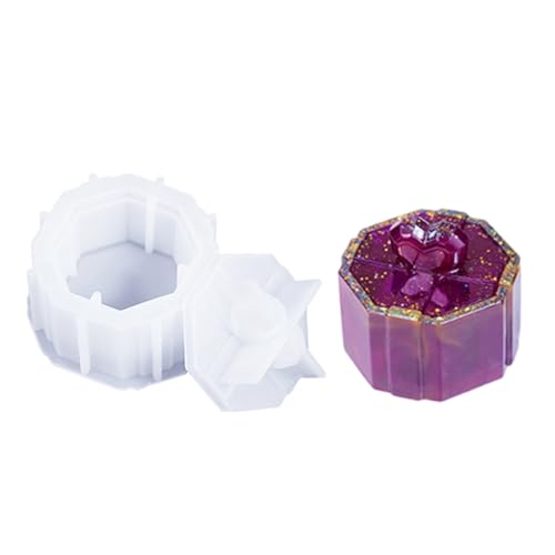 Mehrzweck-Silikonbox, groß, Schmuck-Aufbewahrungsbehälter mit Deckel, Epoxidharz, Glasform von NPXUAMTJ