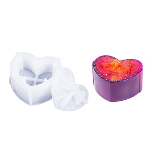Mehrzweck-Silikonbox, groß, Schmuck-Aufbewahrungsbehälter mit Deckel, Epoxidharz, Glasform von NPXUAMTJ