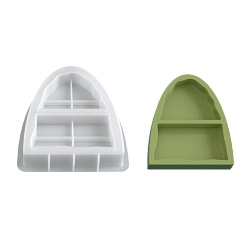 Mehrzweck Silikonform Für Handgefertigte Schmuckschalen Dekorative Schalen Und Geschenkzubehör Zwei Facher Organisatoren Tablett von NPXUAMTJ