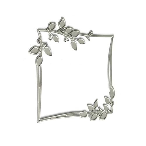 Metall-Stanzform mit Blätterrahmen, Karbonstahl, Prägeschablonen für Grußkarten, Scrapbooking, Dekoration von NPXUAMTJ
