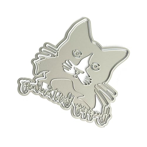 Metallprägeschablonen "Happy Birthday", Kätzchen, Karbonstahl, Stanzformen für Kartenherstellung, Scrapbooking, Basteln von NPXUAMTJ