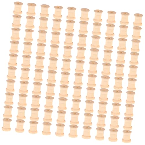 NPXUAMTJ 100 Stück Holzspulen für Handarbeitsprojekte, kleine leere Garnspulen, Holzspulen Nähspulen Nähwerkzeug NPXUAMTJ 100 Stück Holzspulen für Handarbeitsprojekte, kleine leere Garnspulen, Holzspulen Nähspulen Nähwerkzeug von NPXUAMTJ