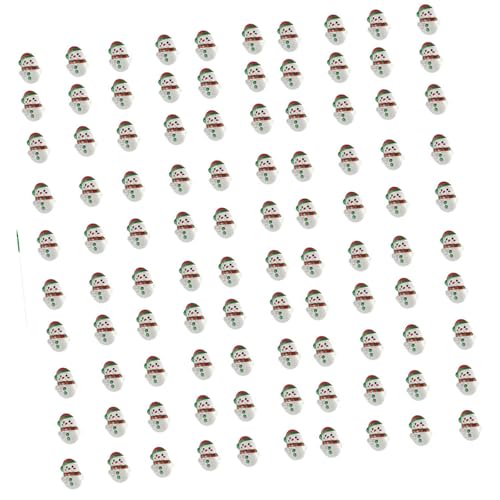 NPXUAMTJ 100pcs Weihnachten Schneemann Perlen Für Die Weihnachtsbaumdekoration 16x20mm Acrylperlen Für Armbänder Schmuck Projekt Weihnachtskunstmaschine von NPXUAMTJ