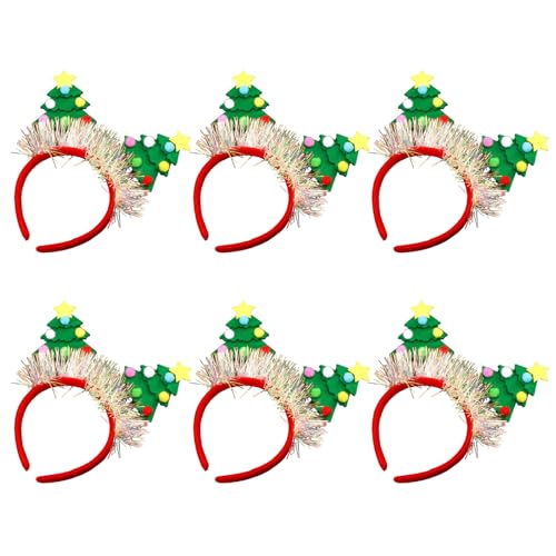 NPXUAMTJ 6 x wiederverwendbare Weihnachtsmann-Stirnbänder, Unisex, Weihnachts-Kopfschmuck, süße, einfache Stile für Freude, Feiern und Büro NPXUAMTJ 6 x wiederverwendbare Weihnachtsmann-Stirnbänder, Unisex, Weihnachts-Kopfschmuck, süße, einfache Stile für Freude, Feiern und Büro von NPXUAMTJ