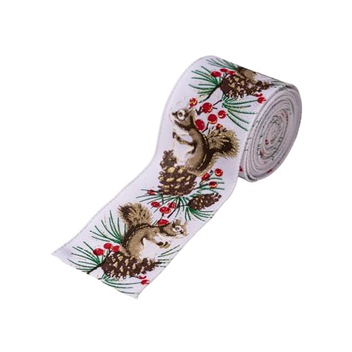 NPXUAMTJ Colorfasts Stoff Holiday Ribbon Weihnachtsbaumdekoration Geschenkverpackung Supplies Party Dekoration Essentielles Nachhaltiges Partyband von NPXUAMTJ