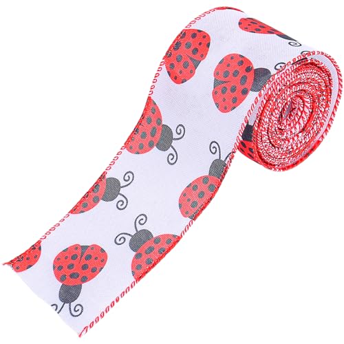 NPXUAMTJ Drahtband mit Drahtkanten, Punkte, Drahtband, Stoffband, Frühlingsdekoband zum Basteln, Verpacken NPXUAMTJ Drahtband mit Drahtkanten, Punkte, Drahtband, Stoffband, Frühlingsdekoband zum Basteln, Verpacken von NPXUAMTJ