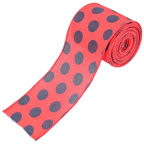 NPXUAMTJ Drahtband mit Drahtkanten, Punkte, Drahtband, Stoffband, Frühlingsdekoband zum Basteln, Verpacken NPXUAMTJ Drahtband mit Drahtkanten, Punkte, Drahtband, Stoffband, Frühlingsdekoband zum Basteln, Verpacken von NPXUAMTJ