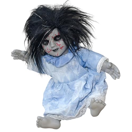 NPXUAMTJ Gruselige Puppenfigur mit beleuchtetem Gesicht und erschreckendem Soundeffekt Gruselige Sitzpuppe NPXUAMTJ Gruselige Puppenfigur mit beleuchtetem Gesicht und erschreckendem Soundeffekt Gruselige Sitzpuppe von NPXUAMTJ