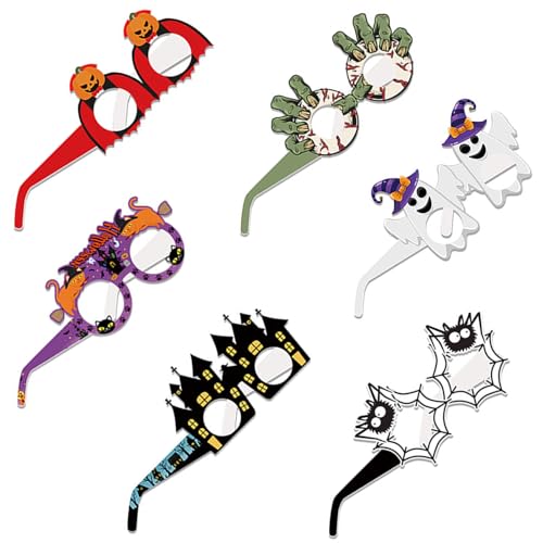 NPXUAMTJ Halloween Brillen Lustige Frames Dekorationen Halloweens Papiergläser Hexe Fledermaus Geschenke Party Dekorationen von NPXUAMTJ
