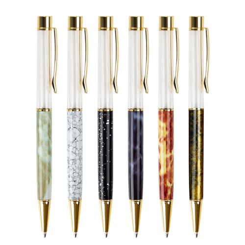 NPXUAMTJ Kugelschreiber mit Metallstift, Clip, glatt, zum Schreiben von Gästen, für Frauen, Mädchen, Studenten, 6 Stück von NPXUAMTJ