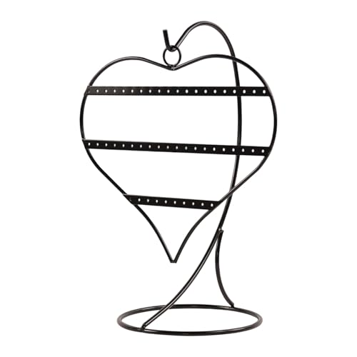 NPXUAMTJ Multifunktionales Eisenohrring Display Ständer 50 Loch Herzschmuck Organisatoren Kleine Aufbewahrungslösung Für Ohrringe Anhänger Desktop Ohrring Organisatoren Eisenständer von NPXUAMTJ