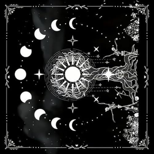 NPXUAMTJ Mystische Monde Phase Tarot Tuch Verdickte Nicht Slip Tischtuch Tarots Tischdecke Für Spirituelle Praktiken Wahrscheinlichen Tischabdeckung von NPXUAMTJ