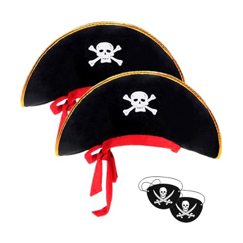 NPXUAMTJ Piraten-Party-Kostüm-Set mit Augenbinde, Totenkopf-Druck, Hut, Karte für Kinder, Cosplay, Schmuck, Halloween-Themen-Zubehör NPXUAMTJ Piraten-Party-Kostüm-Set mit Augenbinde, Totenkopf-Druck, Hut, Karte für Kinder, Cosplay, Schmuck, Halloween-Themen-Zubehör von NPXUAMTJ