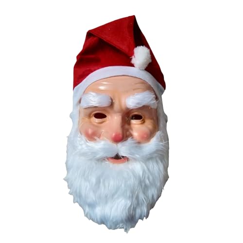 NPXUAMTJ Weihnachtsmann mit Weihnachtsmütze und Bart für Erwachsene, Weihnachten, Halloween, Party, Cosplay, Weihnachtsmann, voller Kopf NPXUAMTJ Weihnachtsmann mit Weihnachtsmütze und Bart für Erwachsene, Weihnachten, Halloween, Party, Cosplay, Weihnachtsmann, voller Kopf von NPXUAMTJ