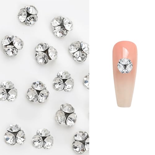 Nails Art Charms weiße Strasssteine klare Kristallnägel Kunstdekorationen Zubehör für Acrylnägel von NPXUAMTJ
