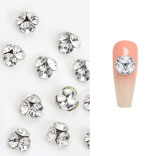 Nails Art Charms weiße Strasssteine klare Kristallnägel Kunstdekorationen Zubehör für Acrylnägel von NPXUAMTJ