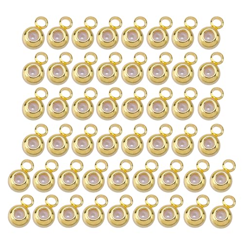Packung 50 Metall Abstandshalter Perlen Armbänder Perlen Messingtextur Schmuck Herstellen Vorräte Für Armband Halskette Ohrringe von NPXUAMTJ