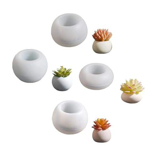 Packung Von 4 Wiederverwendbaren Silikon Backformen Zum Erstellen Von Lagerbehältern Und Harzkerzenhalterdesigns von NPXUAMTJ