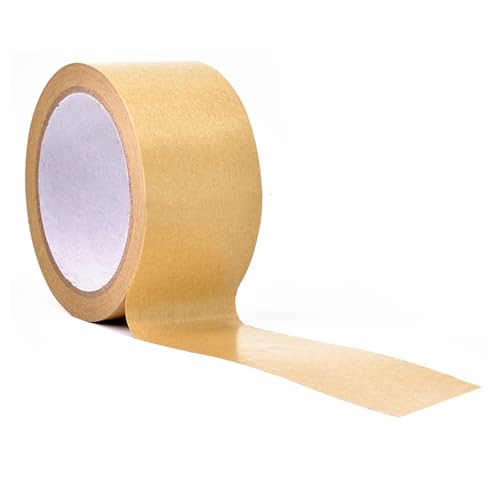 Papierverpackungsband Starkes Klebstoffverpackungsband 25 Meter Lang Für Paketbox Packversand Und Bewegendes Haus Gummiert von NPXUAMTJ