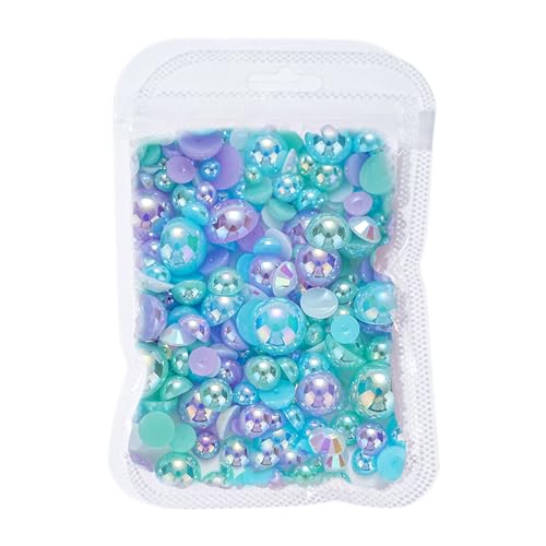 Perlen mit flacher Rückseite, 3D-Strasssteine, halbrunde Perlen, Schmuck für Dekorationen von NPXUAMTJ
