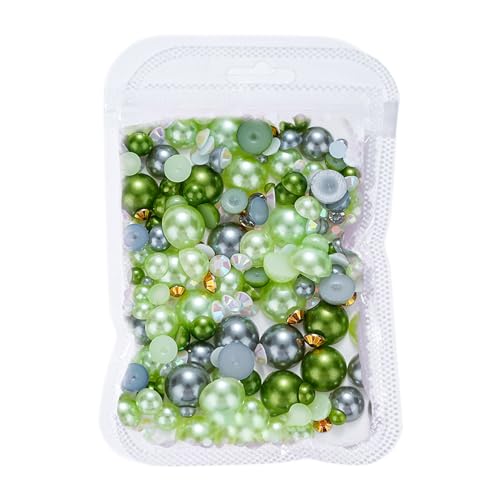 Perlen mit flacher Rückseite, 3D-Strasssteine, halbrunde Perlen, Schmuck für Dekorationen von NPXUAMTJ