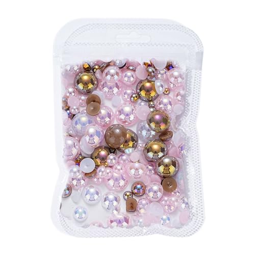 Perlen mit flacher Rückseite, 3D-Strasssteine, halbrunde Perlen, Schmuck für Dekorationen von NPXUAMTJ