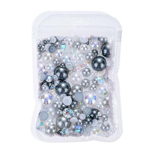 Perlen mit flacher Rückseite, 3D-Strasssteine, halbrunde Perlen, Schmuck für Dekorationen von NPXUAMTJ