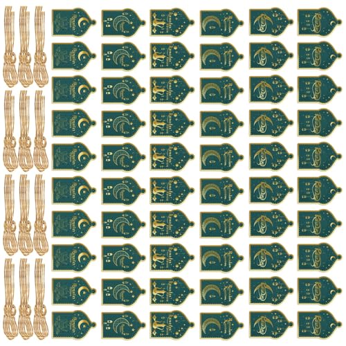 Praktische Eid-Karten mit Bindfäden, elegante Hängekarten für Ramadans und Festival-Partyzubehör, 60 Stück Praktische Eid-Karten mit Bindfäden, elegante Hängekarten für Ramadans und Festival-Partyzubehör, 60 Stück von NPXUAMTJ