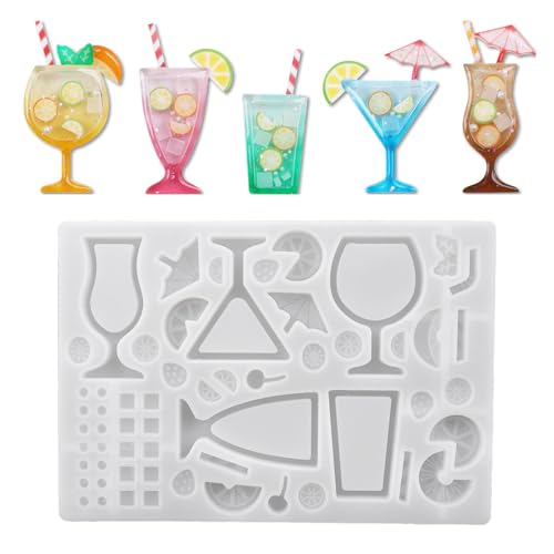 Realistische Silikonformen Cocktailgetränk Geformte Glitzern Kunst Easy Demolding Crafting Schmuck Machen Accessoires Glitzerharz Bastelformen Realistische Silikonformen Cocktailgetränk Geformte Glitzern Kunst Easy Demolding Crafting Schmuck Machen Accessoires Glitzerharz Bastelformen von NPXUAMTJ