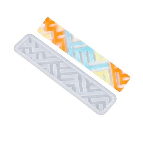 Rechteckige Lesezeichen-Formen, verschiedene Stile, Silikonformen zur Herstellung von Epoxidharz, Schmuck, Lesezeichen, Bastelanhänger von NPXUAMTJ