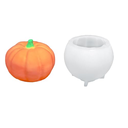 Schädel/Kürbisform Wiederverwendbares Silikonkerzenformen Halloween Crafting Tool Mehrere Gewichte Einfach Freisetzen von NPXUAMTJ