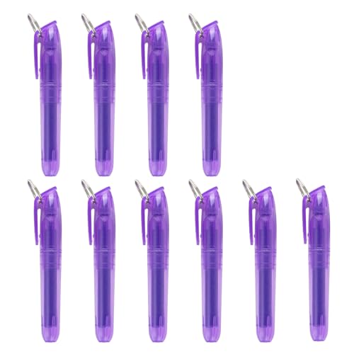 Set mit 10 bunten Textmarkern mit Metallringen, schnell trocknender Marker, Textmarker für Tagebuch, Kalender, Notizbuch, Haken-Textmarker Set mit 10 bunten Textmarkern mit Metallringen, schnell trocknender Marker, Textmarker für Tagebuch, Kalender, Notizbuch, Haken-Textmarker von NPXUAMTJ