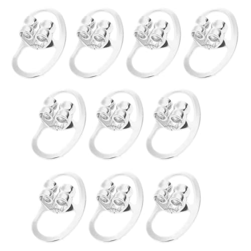 Set mit 10 sicheren Ohrring-Verschlüssen, Kupplung, sichere Verriegelung, Ohrringstecker, geeignet für Ohrringe, Schmuck Set mit 10 sicheren Ohrring-Verschlüssen, Kupplung, sichere Verriegelung, Ohrringstecker, geeignet für Ohrringe, Schmuck von NPXUAMTJ
