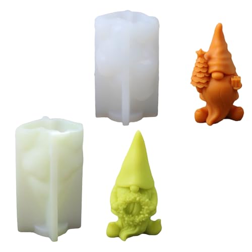 Silikonformen für 3D-Zwerge, Weihnachtsmann, Ornament, Gips, Epoxidharz, handgefertigte Seifenformen, 2 Stück von NPXUAMTJ