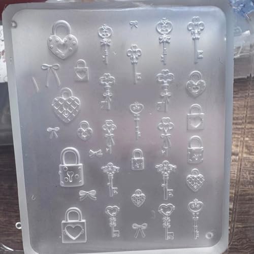 Silikonnägel Verzierung Formen Schloss Schlüssel Thema Kleine Accessoires Crafting Formen Für Schönheit Enthusiasten Kreativer Nagelkunst Charm Silikonform von NPXUAMTJ